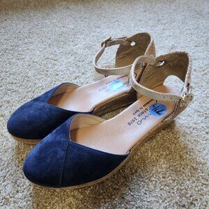 Navy suede espadrilles Size 7.5 / 38 NWT